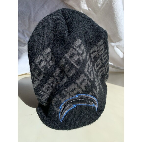 NFL Team Apparel Los Angeles Chargers Uncuffed Knit Beanie EUC - Picture 5 of 5